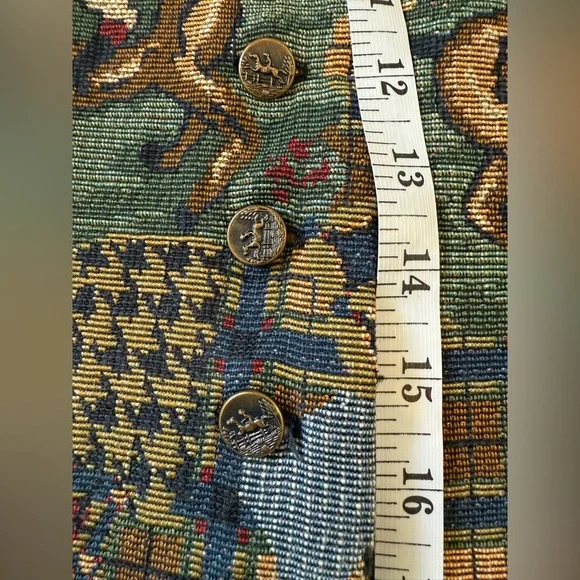 Vintage MCX Design Tapestry Vest Cowboy Western Horse Size Small equestrian - Picture 3 of 6